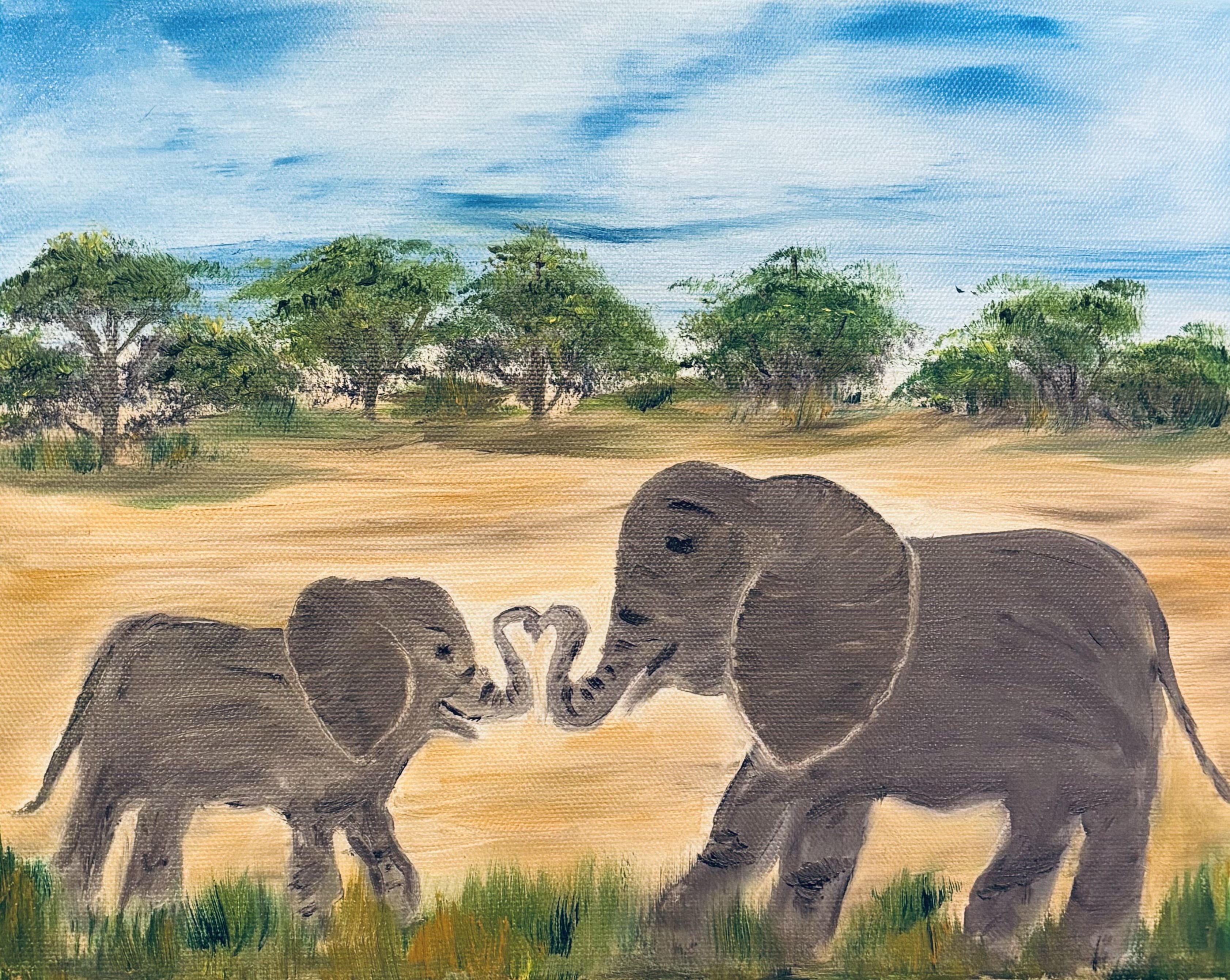 Bild vom Kurs Kinder Malkurs: "Elefantenliebe" nach Bob Ross &reg;