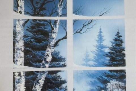"Blick aus dem Fenster" nach Bob Ross ® Maria Mehrbrodt "Blick aus dem Fenster" nach Bob Ross ® Maria Mehrbrodt